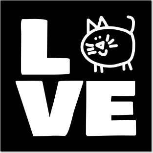 Love Chonk Cat Animals Posters and Art